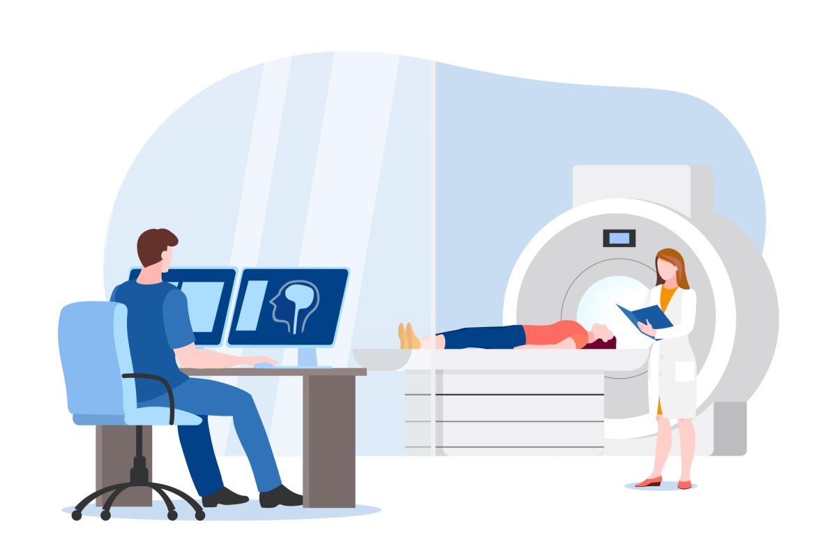 A tomografia computadorizada e a ressonância magnética são de grande importância: Getty Images Máquina de CT ou MRI - tomografia computorizada e ressonância magnética