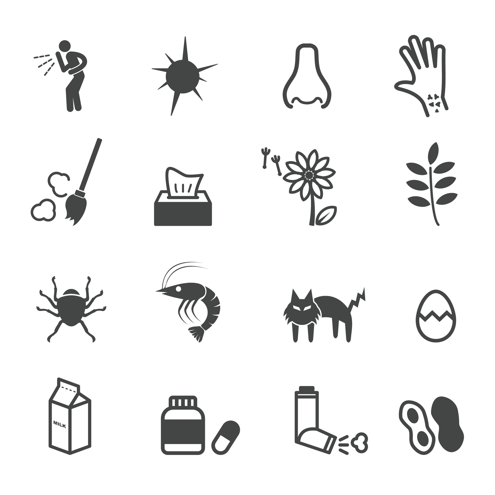 Os alergénios mais comuns que desencadeiam uma reação alérgica. Fonte: Getty Images Alergias - alergénios