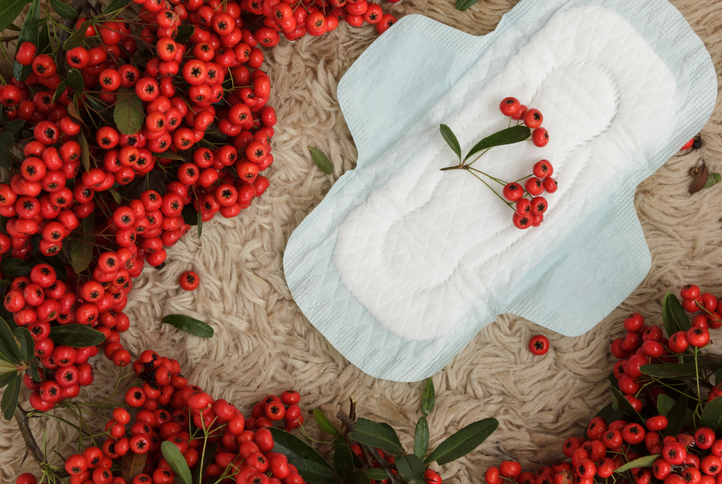 O início da primeira menstruação e da menopausa também tem um impacto Fonte: Getty Images Penso menstrual