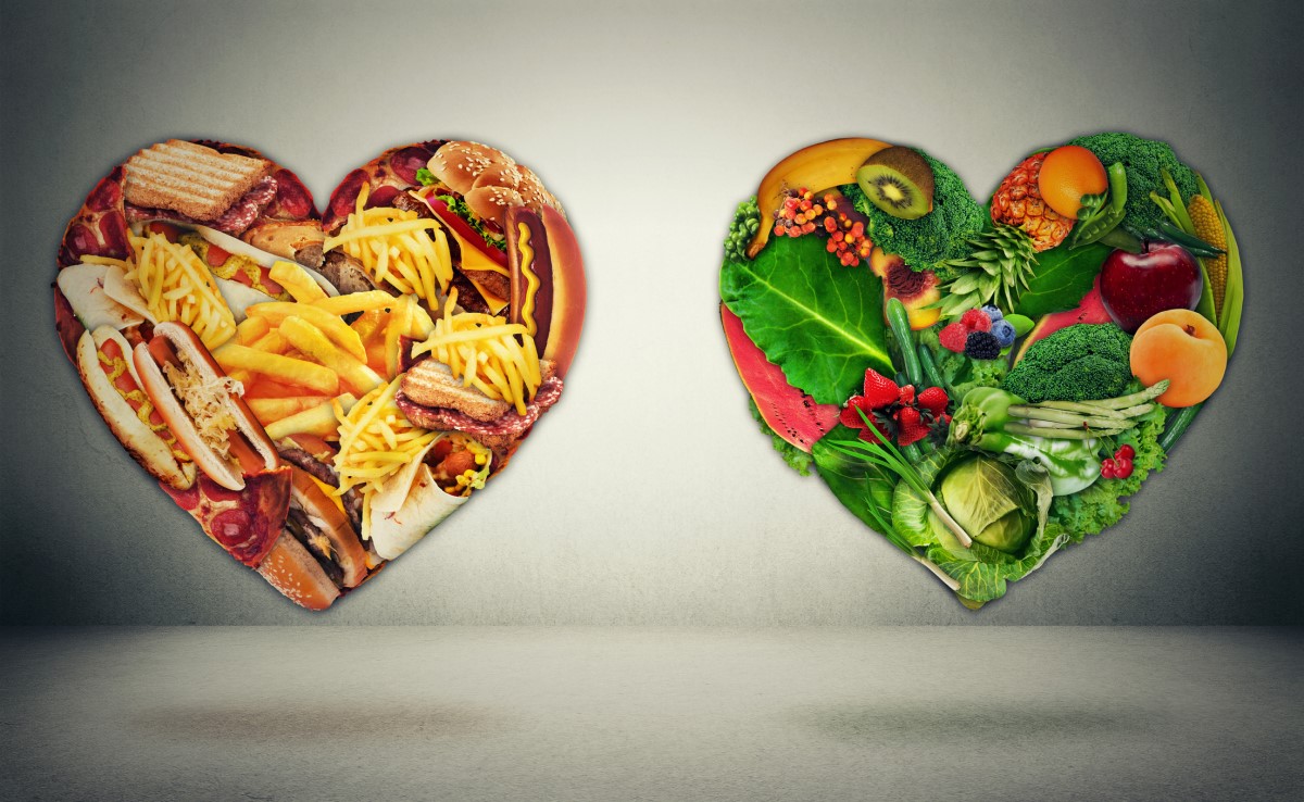 Uma das principais medidas na prevenção e tratamento da síndrome metabólica é a modificação do estilo de vida: Getty Images A dieta errada e a dieta certa no coração