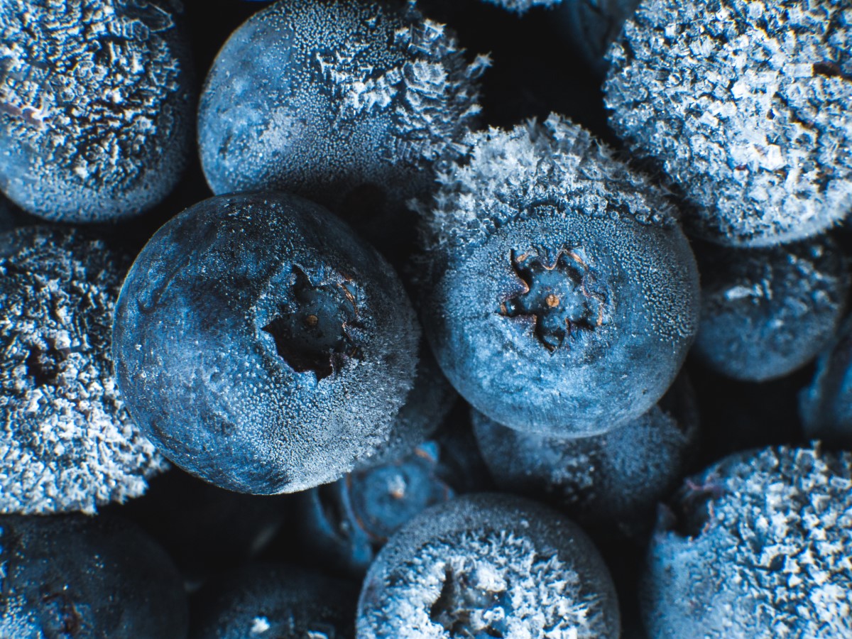 O congelamento só perde parte da vitamina C. Fonte Getty Images Mirtilos congelados como fonte de vitamina C
