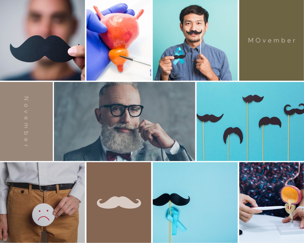 Movember - novembro, mês da sensibilização para a saúde dos homens e da luta contra os cancros da próstata, dos testículos, da saúde mental e o suicídio.
