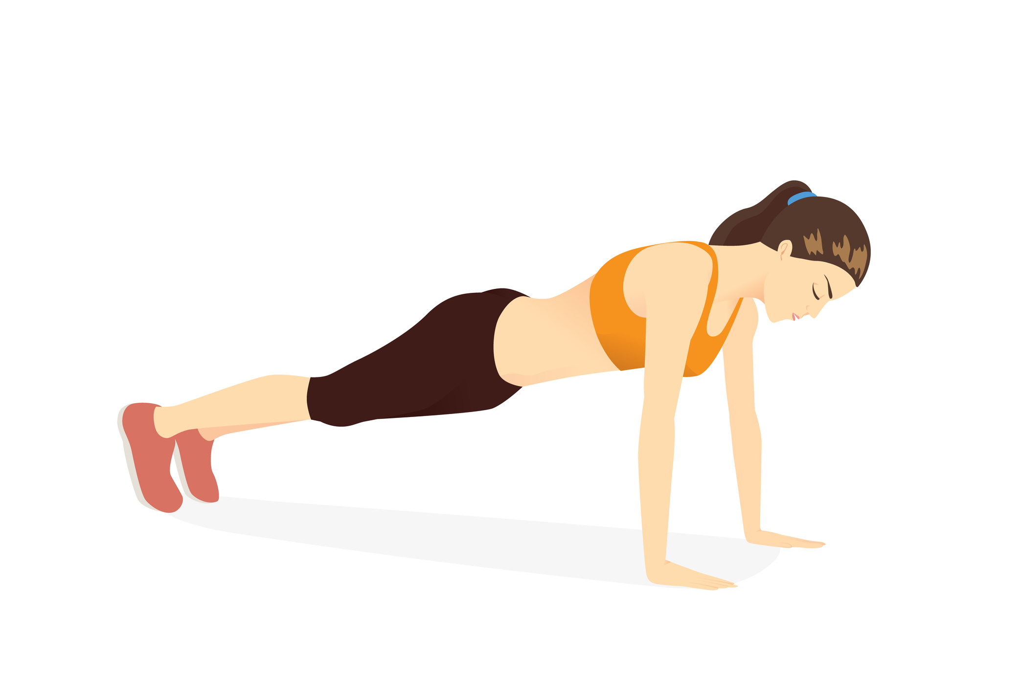 A prancha é provavelmente o exercício mais comum para fortalecer o meio do corpo: Getty Images A prancha é provavelmente o exercício mais comum para fortalecer o meio do corpo.