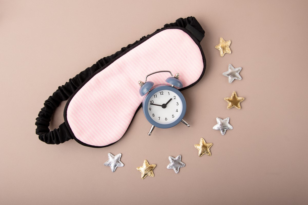 Indicação do tempo de sono e do relógio para dormir, raspador de olhos para dormir