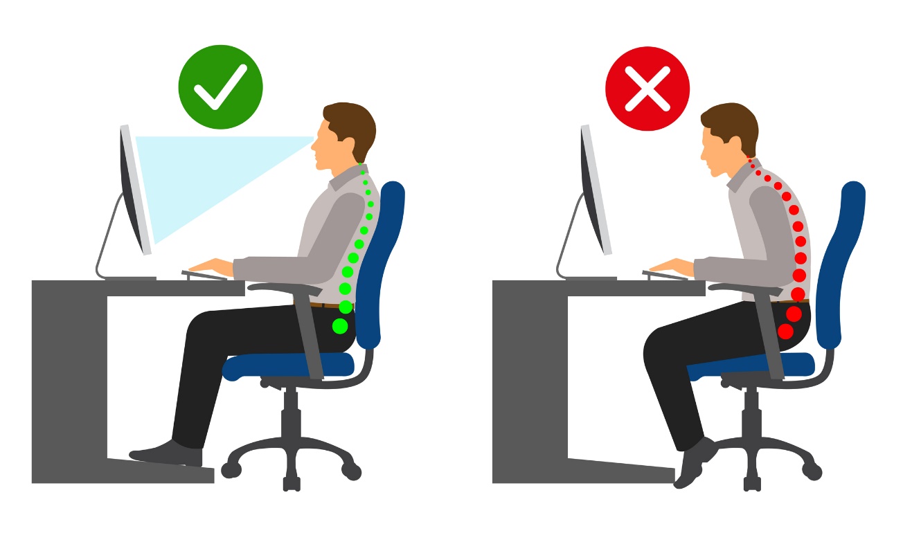 Ergonomia correcta da posição sentada e dos movimentos Fonte: Getty Images Ergonomia correcta da posição sentada e dos movimentos