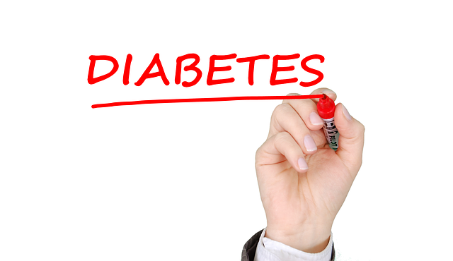 Inscrição Diabetes cor vermelha