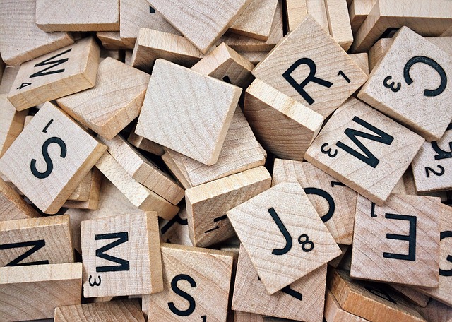 scrabble, letras, letras de perturbação da fala