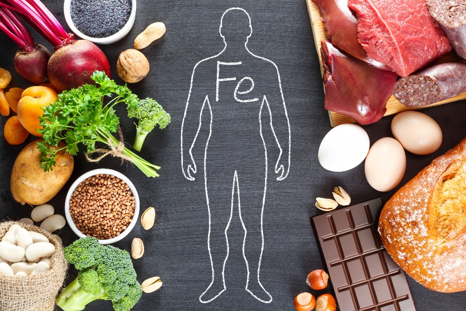 Fontes naturais de ferro mineral na dieta. Fonte: Getty Images Fontes naturais de ferro mineral na alimentação