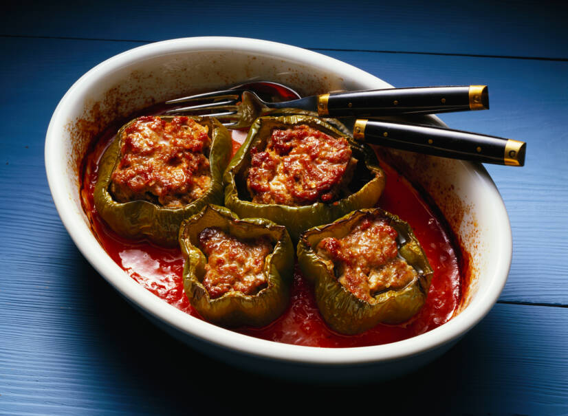 Pimentos recheados assados numa versão saudável. Experimente a nossa receita deliciosa