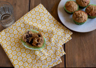 Receita de muffins de banana saudáveis sem farinha e sem lactose. Experimente connosco